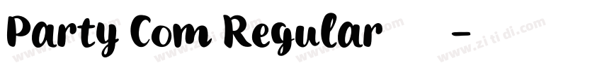 Party Com Regular免费下字体转换